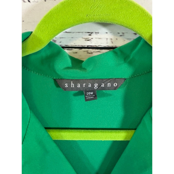 Women's Sharagano Green Pleated Midi Dress 20W - Picture 3 of 7